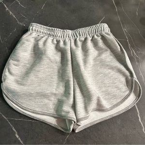 Misguided Gray Elasticated Waist Runner Shorts
